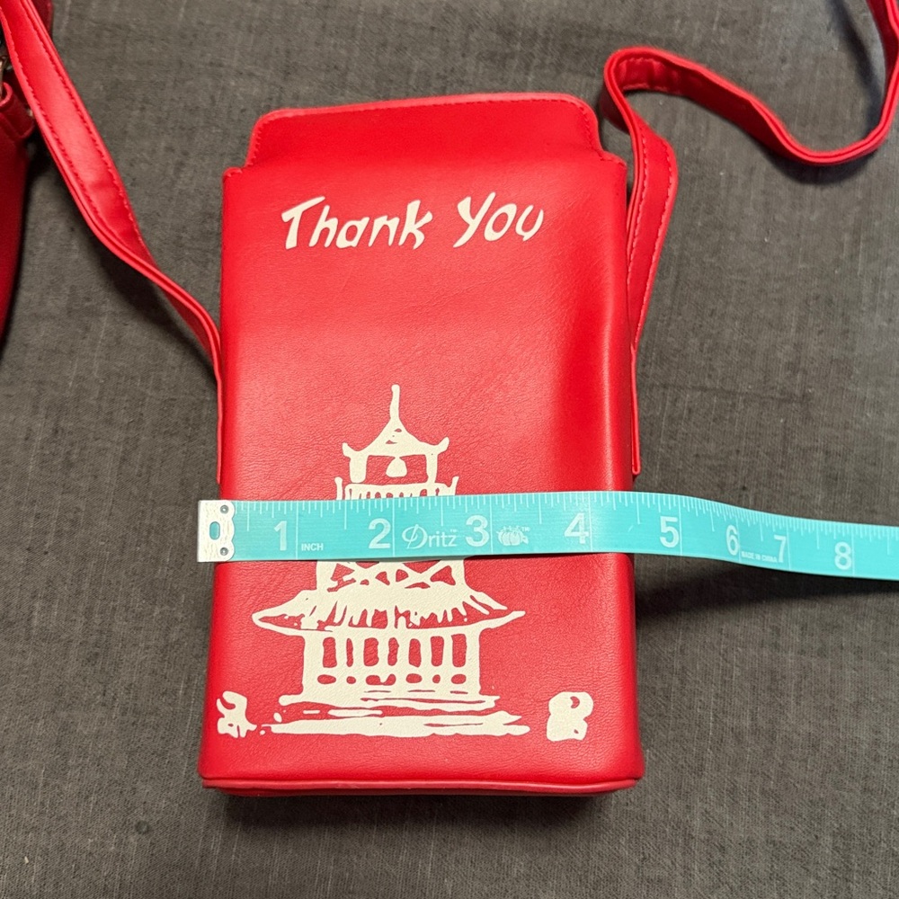 Red Thank You Wine Tote
